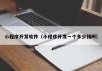 小程序開發(fā)軟件（小程序開發(fā)一個多少錢?。? /></a>
		</div>
		<div   id=