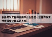軟件開(kāi)發(fā)工程師需要學(xué)什么語(yǔ)言（軟件開(kāi)發(fā)工程師需要學(xué)什么語(yǔ)言呢）