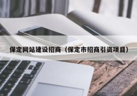 保定網(wǎng)站建設招商（保定市招商引資項目）